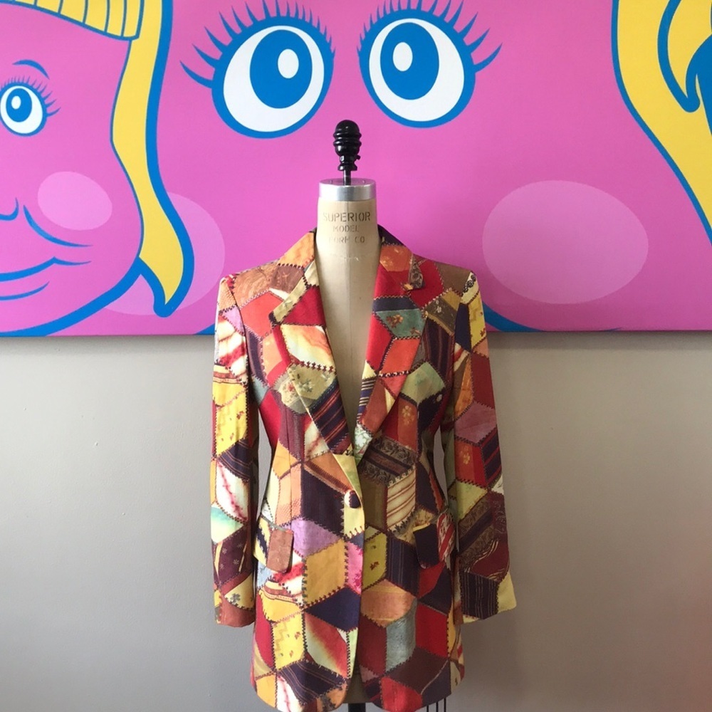 Moschino Cheap Chic Patchwork Blazer - image 1